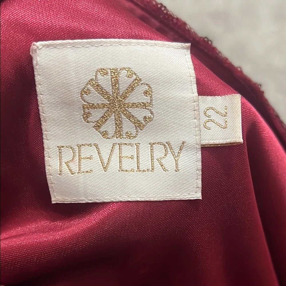 Revelry Red long deep evening dress One Shoulder SequiGown for Weddings zs 22 - Picture 15 of 16